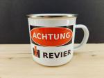 Achtung IH IHC Revier Emaille Tasse